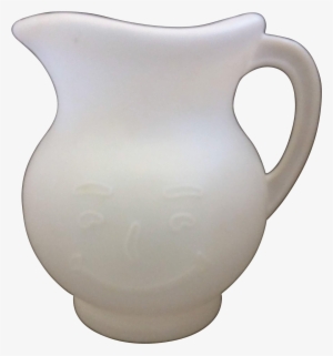 Kool Aid Man Face Pitcher White Plastic 1980s - Kool-aid Man