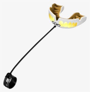 Power-fit Bling Strapped - Opro Power Fit Bling Mouthguard #urban Gold/white