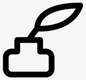 The Icon Is Of A Quill With Ink - Vector Graphics