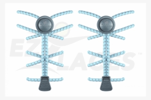 Blue Steel - Ezlaces No-tie, Reflective, High Performance, Elastic