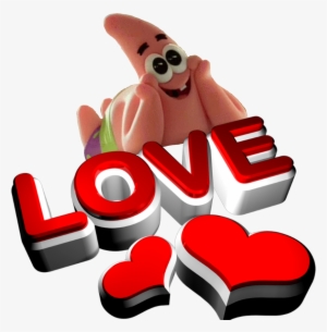 Patrick Star Spongebob Boboesponja Amor Love Paixão - Love Heart 3d Png
