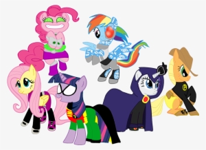 Pinkiedash, Beast Boy, Crossover, Cyborg , Earth Pony, - Mlp Teen Titans
