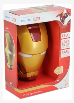 Marvel Ics Led Light Iron Man Mask 44 - Philips 3d Marvel Iron Man