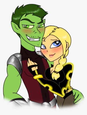 Beast Boy With Terra-tgg439 - Beast Boy Superhero Girls