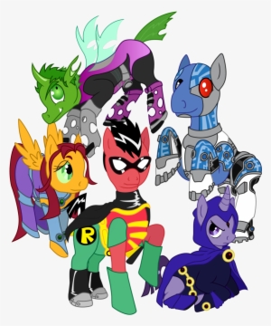 Elliotshoe, Beast Boy, Changeling, Cyborg , Ponified, - Teen Titans Raven Et Changelin