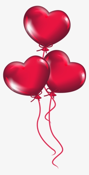 Transparent Heart Balloons Png Clipart - Heart Balloon Clipart Png
