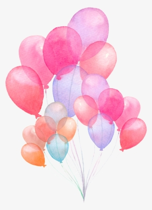 Colorful Balloons Png Picture - Baby Shower Guest Book Storybook: Elephant & Balloons