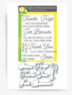 Just Because Clear Stamp And Die Set - Birch Press Design Love And Miss You Clear Stamps Cl8123.