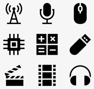 Solid Electronic Elements - Electronics Icon Png Vector