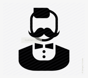 Vector Icon Of Stylish Male Person With Moustache And - Stylish Vector Icon