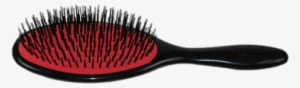 Hair Brush Red And Black - Denman Grooming Brush With Nylon Bristles, Large