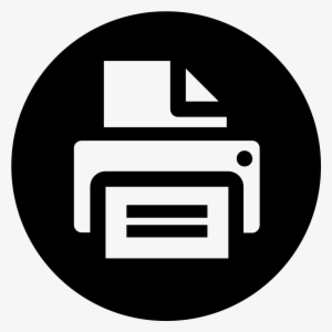 Printer Icon - Print Icon Png Circle
