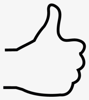 Thumbs Up, White Hand, Ios 7 Interface Symbol Vector - Transparent Thumbs Up White Hand