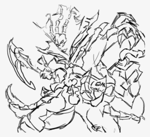Thresh Rough Line Art By Reala - Thresh Line Drawing