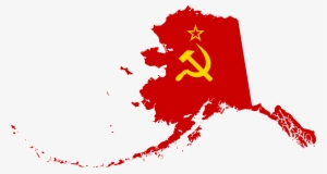 Flag Map Of Alaska - Soviet Union Flag Map