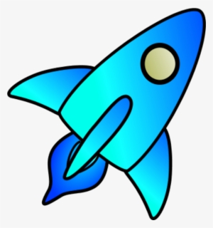 Rocket Clipart - Blue Space Rocket Cartoon