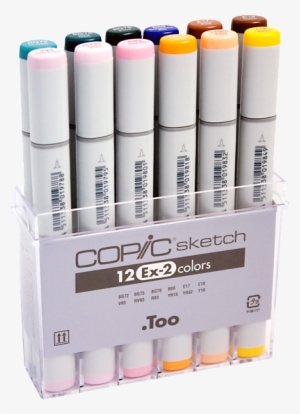 Copic Sketch Marker 12 Color Set Ex2 - Copic Sketch Marker 12 Set Ex-2 Colours