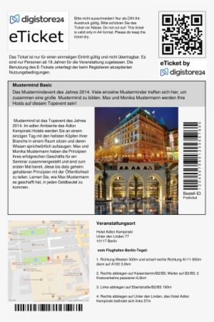 The Image Is The Center Is The E Ticket Image - Ticket A4