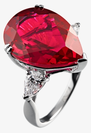 Angelina Red Cocktail Ring - Red Ring