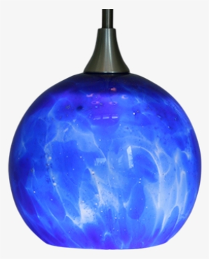 Hand Blown Glass Led Hanging Light Cobalt Blue - Cobalt Blue Light Fixture