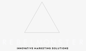Rebel Monster Logo Extended White - Triangle