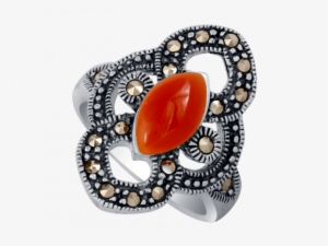 Majestic Red Silver Ring - Silver