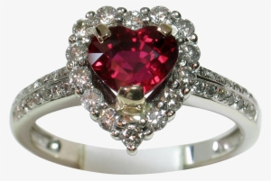 Diamond - Red Diamond Ring Png