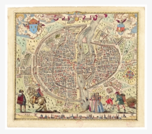 Paris Abstract Map Clipart Paris City Map - Map 16th Century Paris