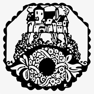 Abbey And Wreath Clip Art Free Vector