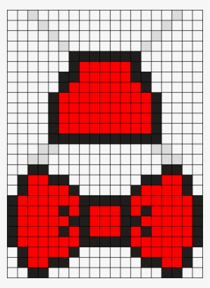 Fez And Bow Tie Perler Bead Pattern / Bead Sprite - Perler Bead Cheer Bow