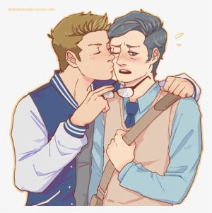 • My Art Supernatural Dean Winchester Castiel Destiel - Grethan Smut Fan Art