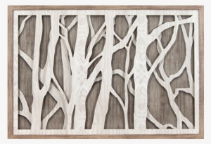 Wooden Rectangular Framed Three Dimensional Woodland - Wall Decor Png Transparent