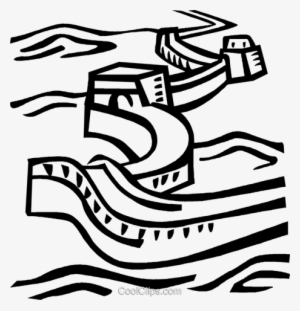 Great Wall Of China Royalty Free Vector Clip Art Illustration - Great Wall Of China Clipart Png