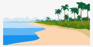 Sand Beach Palm Tree Sea Shore Beachfront - Sea Shore Clip Art