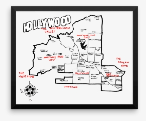 Hand Drawn Map Of Hollywood