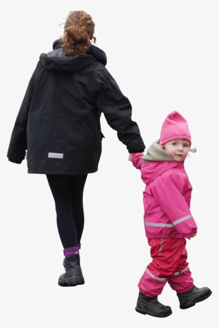 E And E Out On A Walk In The Rain Somewhere On A Gravel - People Walking Winter Png