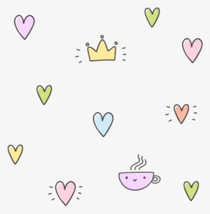 This Graphics Is Hand Drawn Cartoon Love Pattern Vector - Cartoon