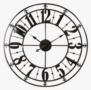 Clocks Indoor Provincial Distressed Metal Decor Clock - Large Metal Wall Clock