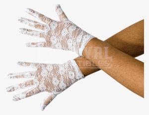 White Lace Gloves - Forum Novelties Adult White Lace Gloves 78816
