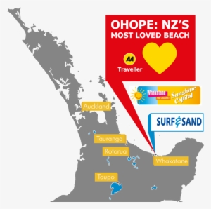Surf And Sand - Ohope Beach Map