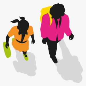 Children Walking To School - Walking