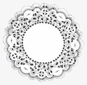 White Lace Circle Png Graphic Royalty Free - Lace Doily