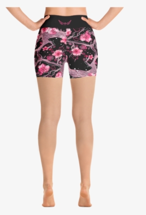 Japanese Cherry-blossoms Shorts - Yoga Pants