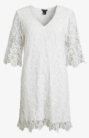 Lace Dress White - Šaty Bílá