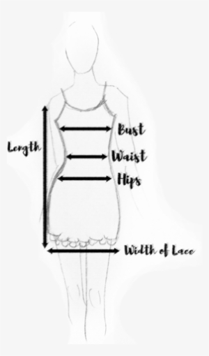 White Lace Dress Extender - Sketch