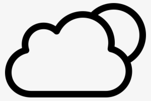 Cloudy Night Weather Symbol Of Cloud And Moon Comments - Icon Cloud Weather Png