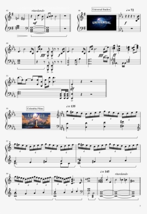 Movie Studios Opening Themes 20th Century Fox, Constantin - Partitura Tema Universal Studios