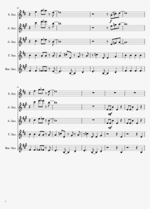 Paradise Has No Border Sheet Music 2 Of 4 Pages - Money, For Sax Quartet - Sheet Music