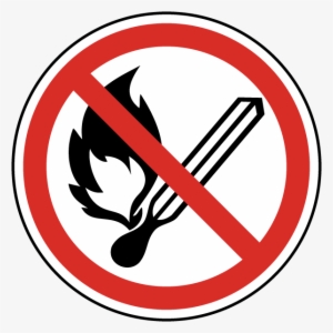No Open Flame Symbol Label - No Open Flame Symbol