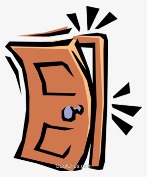 Slamming Door Royalty Free Vector Clip Art Illustration - Door Slamming